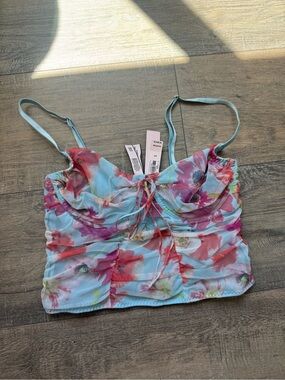 Victorias Secret Floral Bustier Corset Top